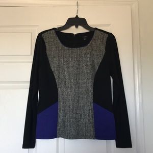 Ann Taylor color-block long-sleeved top